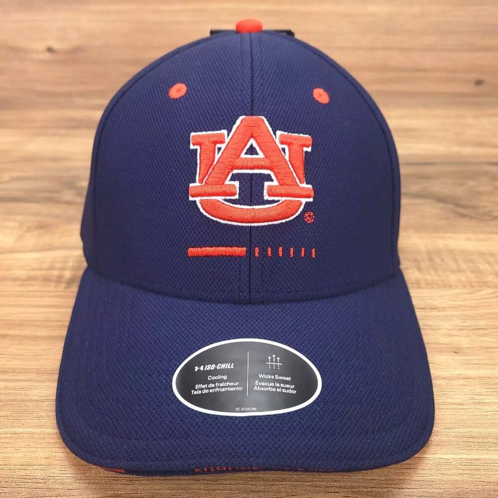 Auburn Tigers Under Armour Blue ISO-CHILL Performance Hat NWT M/L